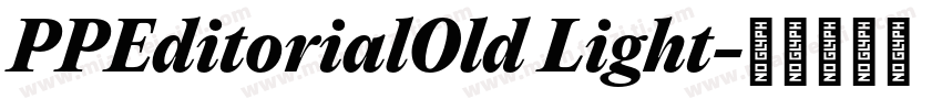 PPEditorialOld Light字体转换